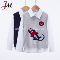 Cute baby sweater vest cheap price wholesale knitting patterns children cartoon sweater